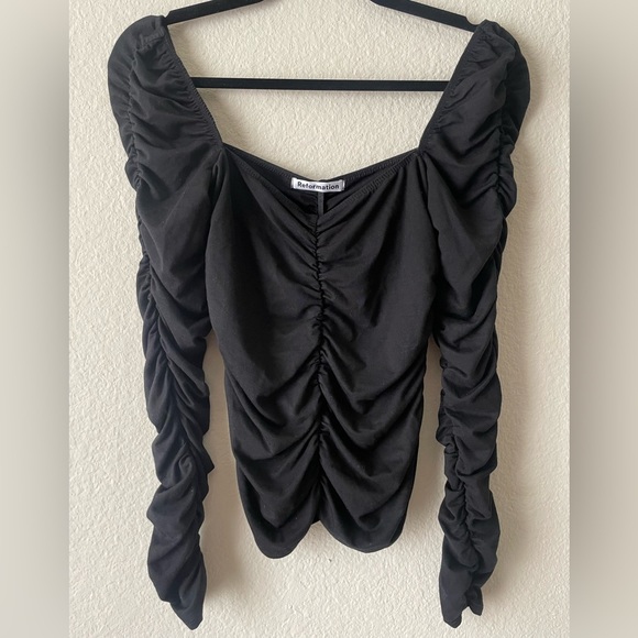REFORMATION ESRA LONG SLEEVE TOP - Picture 2 of 8
